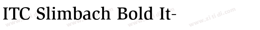 ITC Slimbach Bold It字体转换